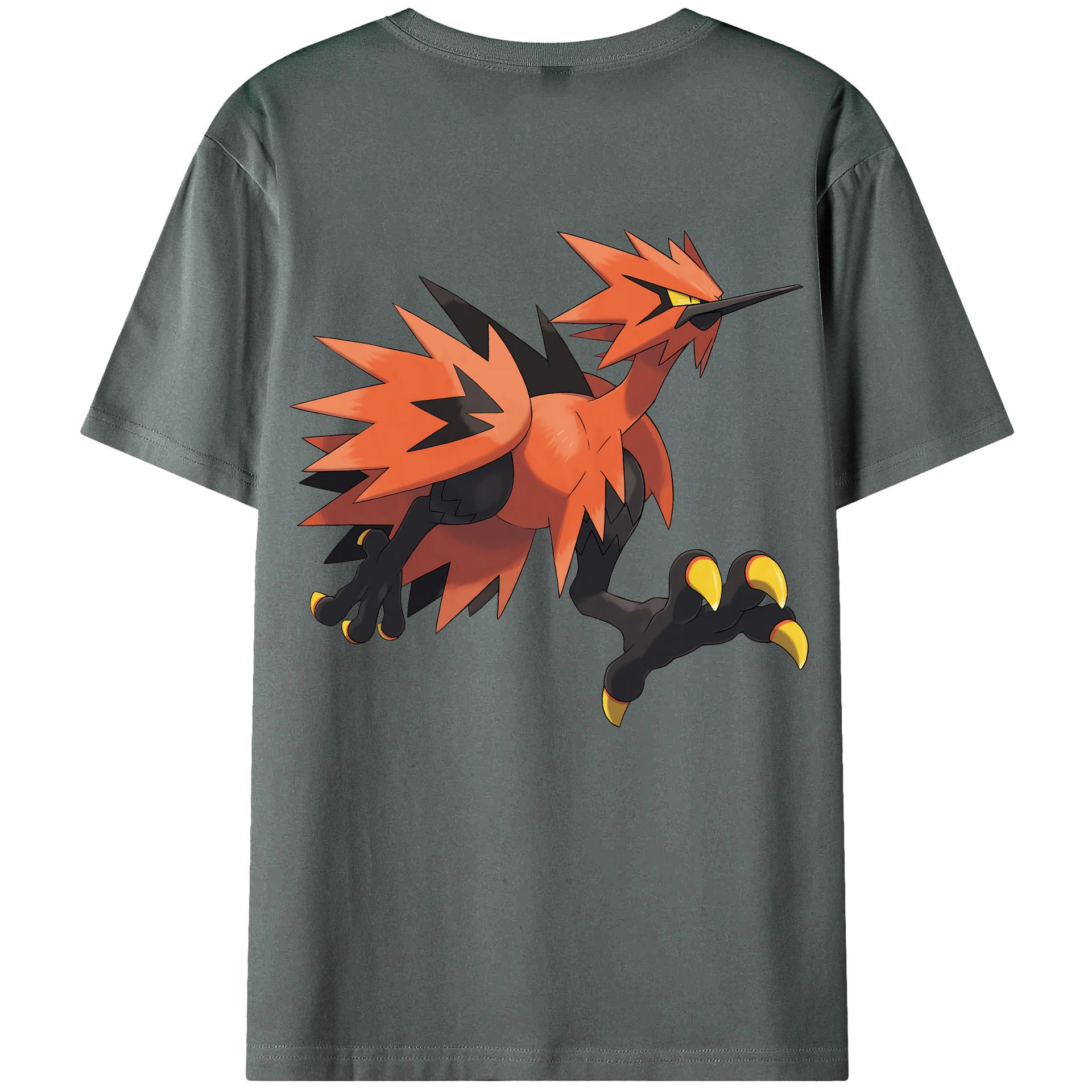 （画像用） ポケットモンスター Pokémon 綿100％ メンズ半袖Tシャツ（バックプリント） 通気性